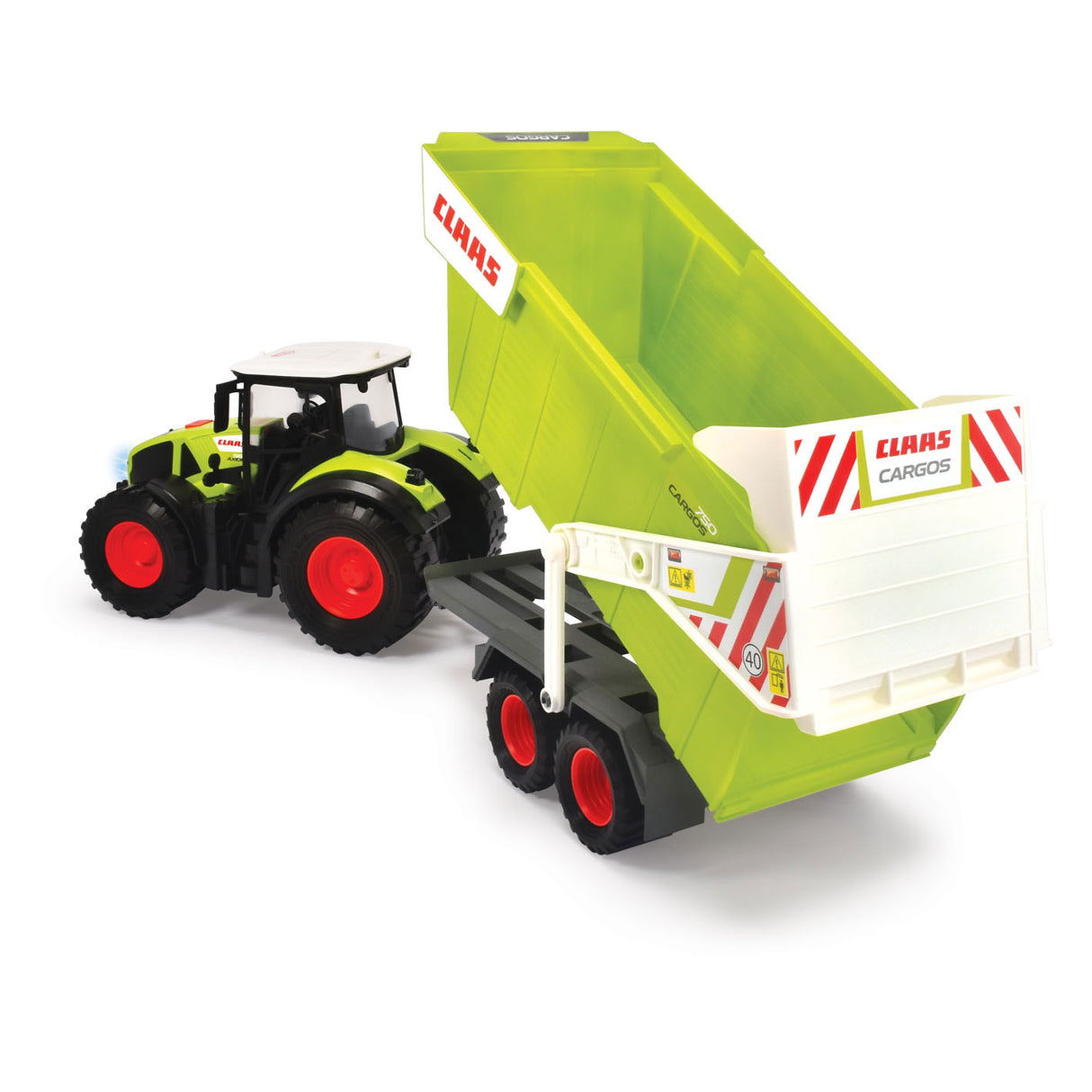 Tractor Dickie Claas con trailer de propina