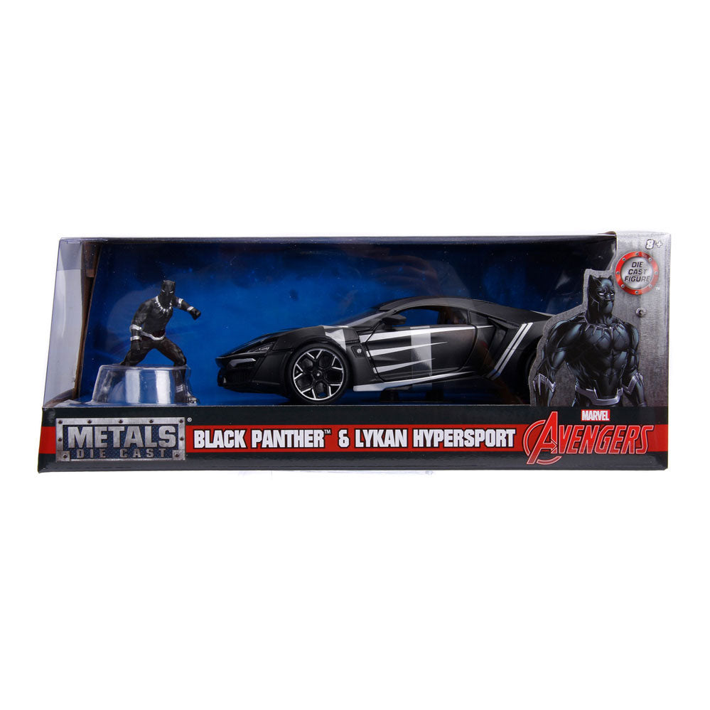 Jada Die Cast Avengers Black Panther avec Auto 1:24