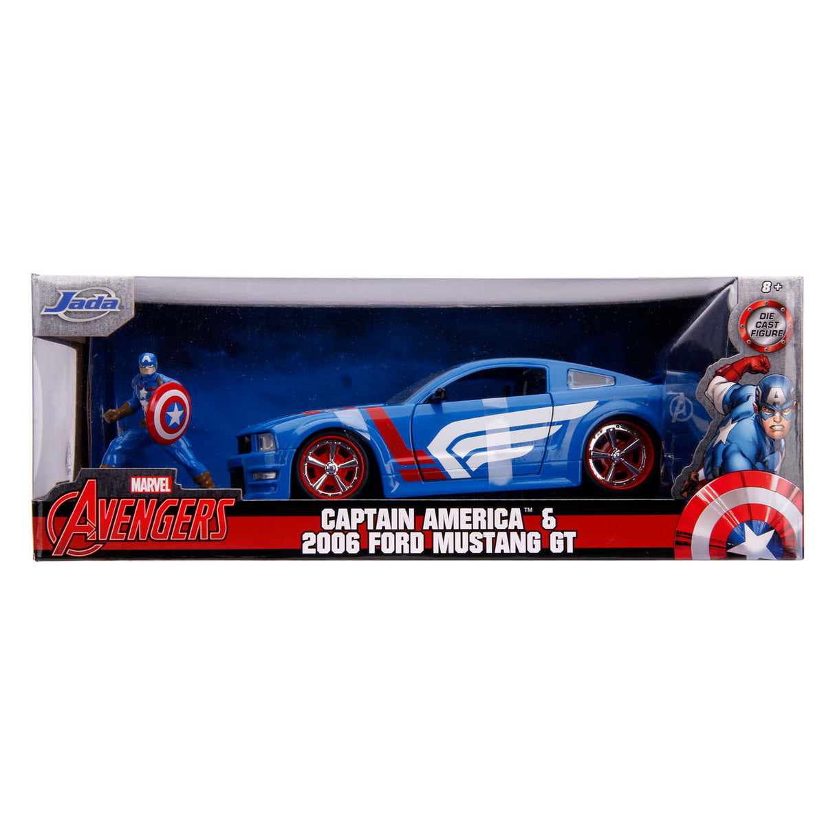 Jada Avengers Capitán América con Auto 1:24