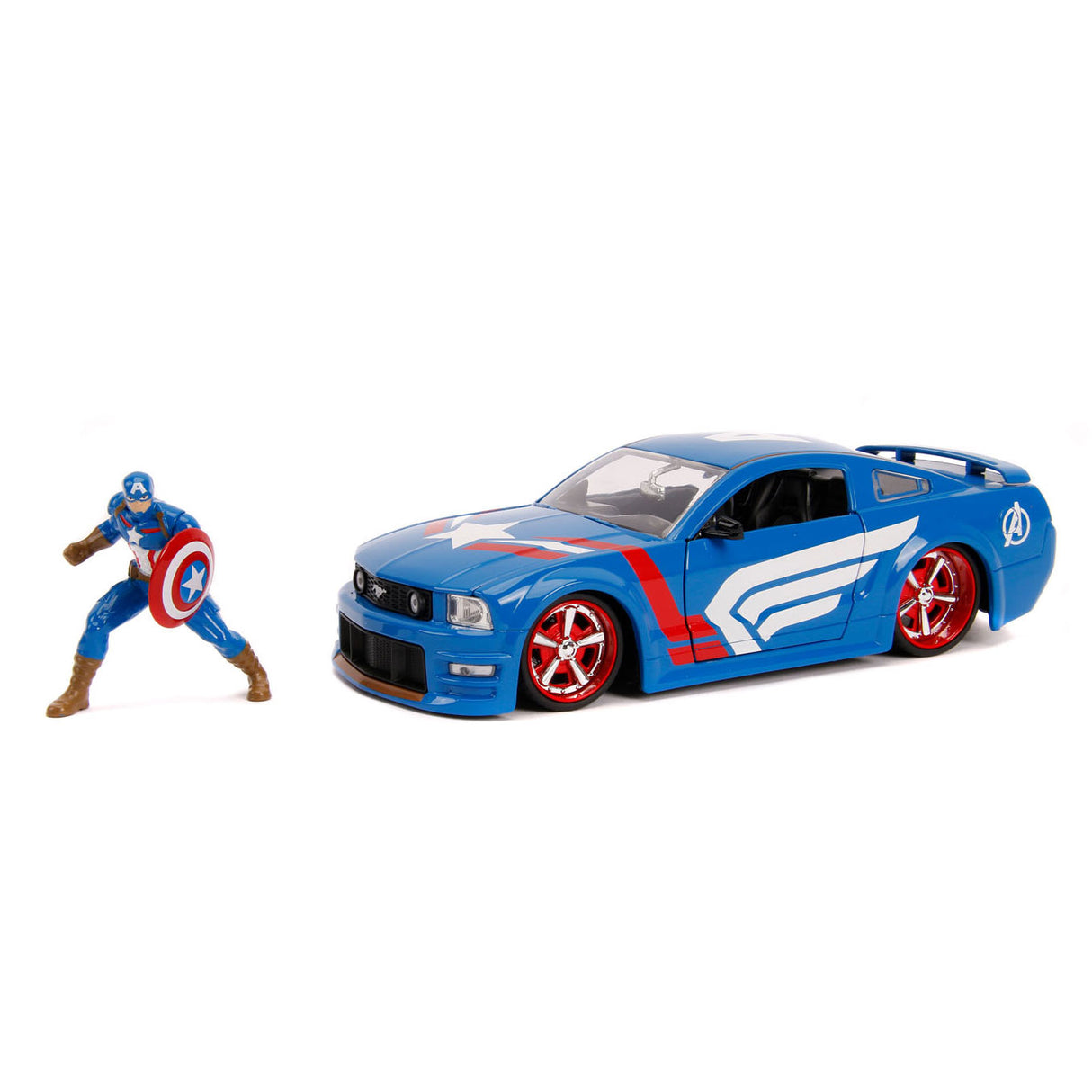 Jada Avengers Capitán América con Auto 1:24