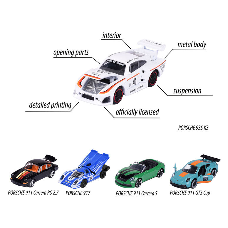 Majorette Porsche Motorsport Cars Giftpack, 5 ..