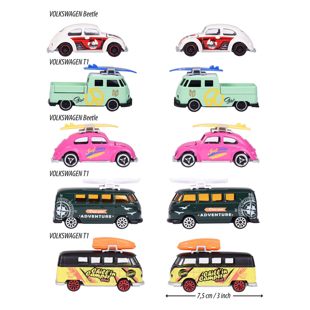 Majorette Volkswagen The Originals Game Cars, 5: a.