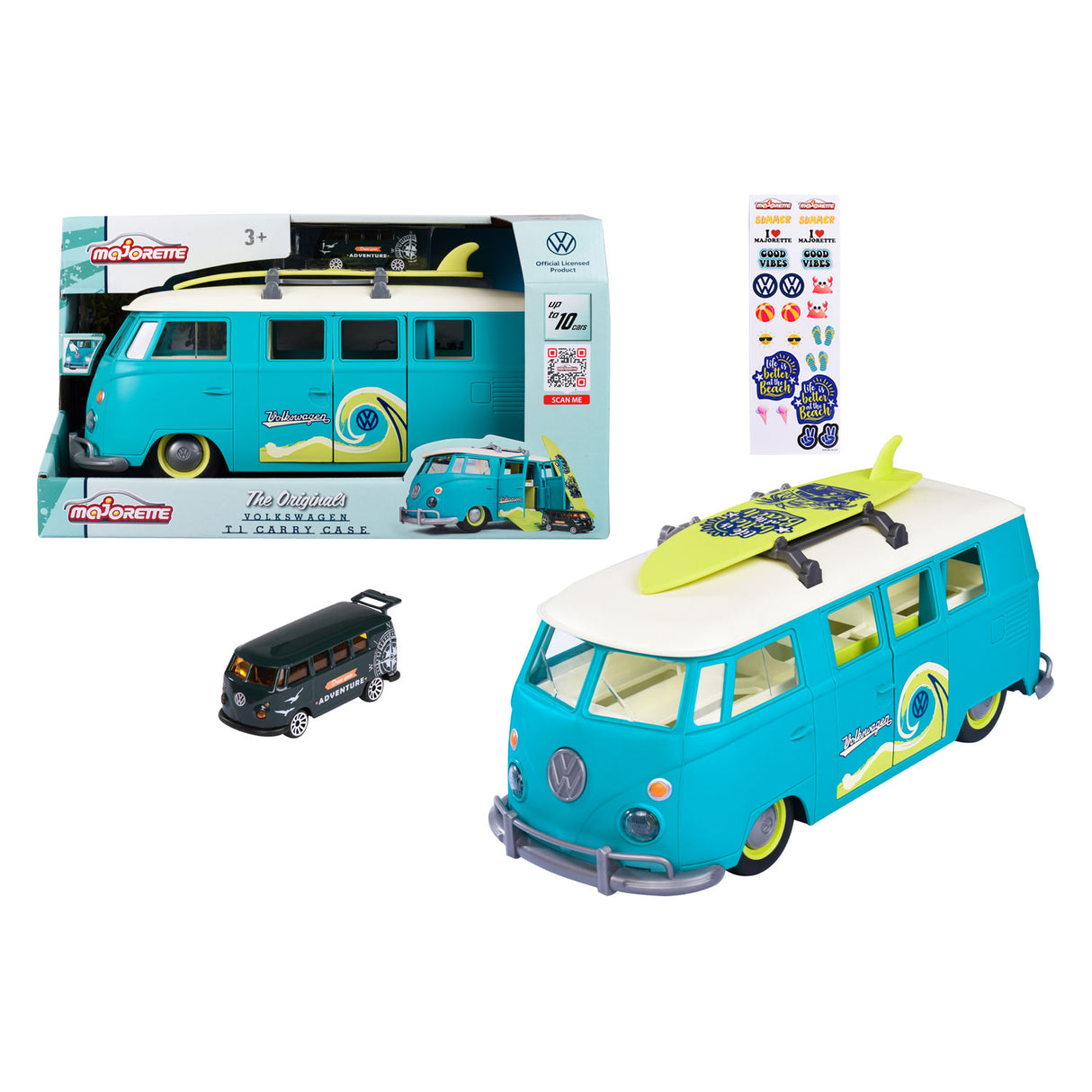 Majorette VW The Originals T1 Draagkoffer met 1 Auto