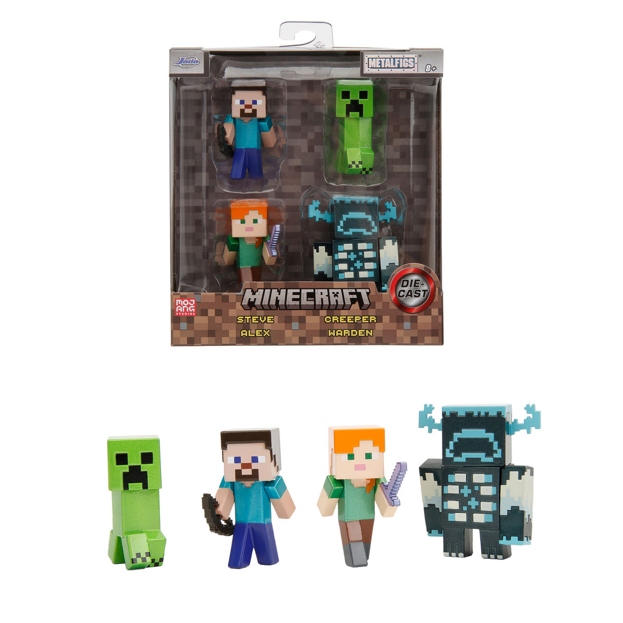 Jada Toys Jada metalfigs odlewane przez Minecraft figures Fave 9, 4st.