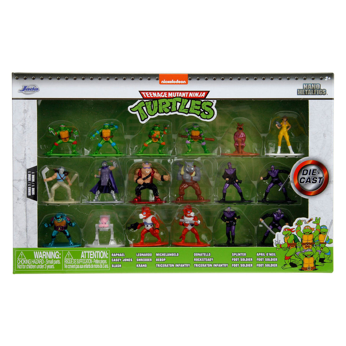 Jada igrače jada metalfigs die-cast najstniški mutant ninja želve val 1 18st.