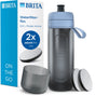Brita - fill go - Aktiv-Trinkflasche für Erwachsene - 0,6l - dunkelblau - inklusive 1 Microdisc-Filterkartusche - ideal für Trinkflaschen