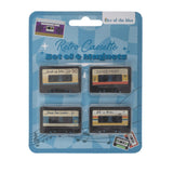 Ootb Kühlschrankmagnete Retro-Kassette 3x4,2cm Set mit 4 Stück