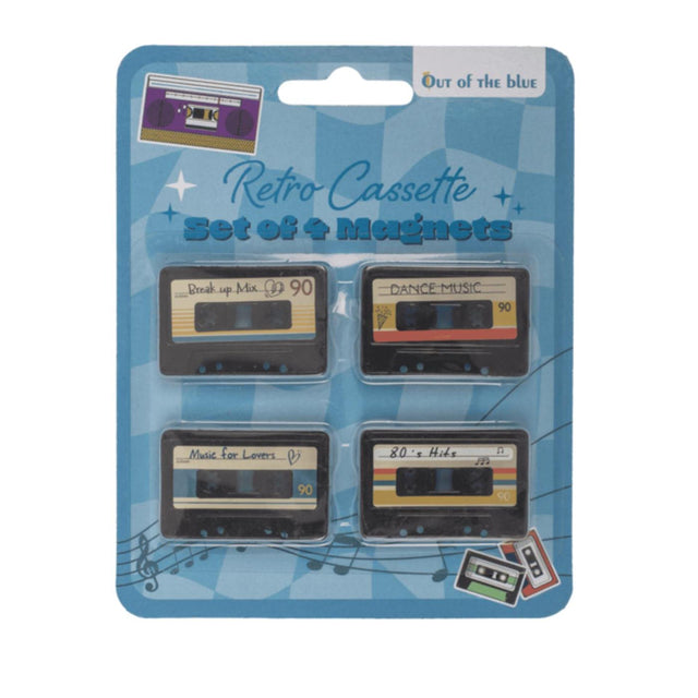 Ootb Kühlschrankmagnete Retro-Kassette 3x4,2cm Set mit 4 Stück