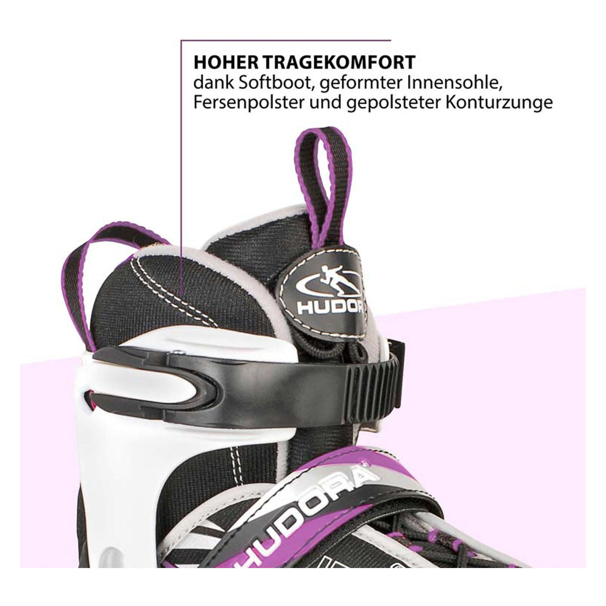 Hudora Children's Skeelers Mia Purple, Mt 29-32