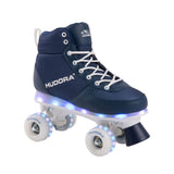 Hudora rolschaatsen blauw met led, maat 31-32