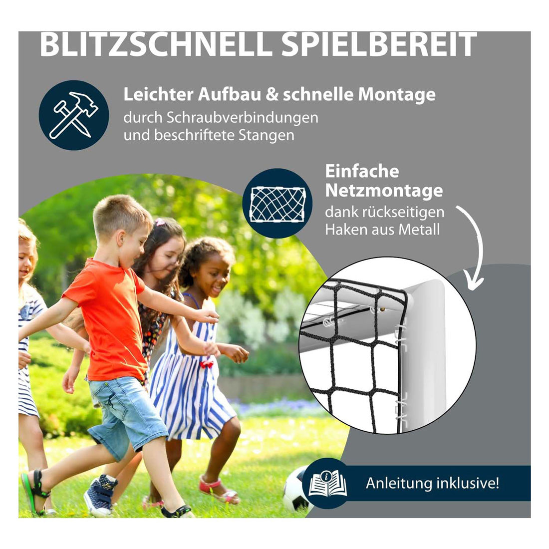Hudora-Fußballtor auf 120 vorgerückt