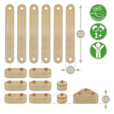 RC-Holzwaage-Set, 15-teilig.