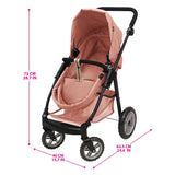 2-in-1-Puppenwagen - Rosa