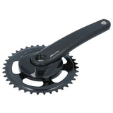 Miranda Delta-Kurbelgarnitur 38 Zähne + Scheibe 9,5 cm, schwarz