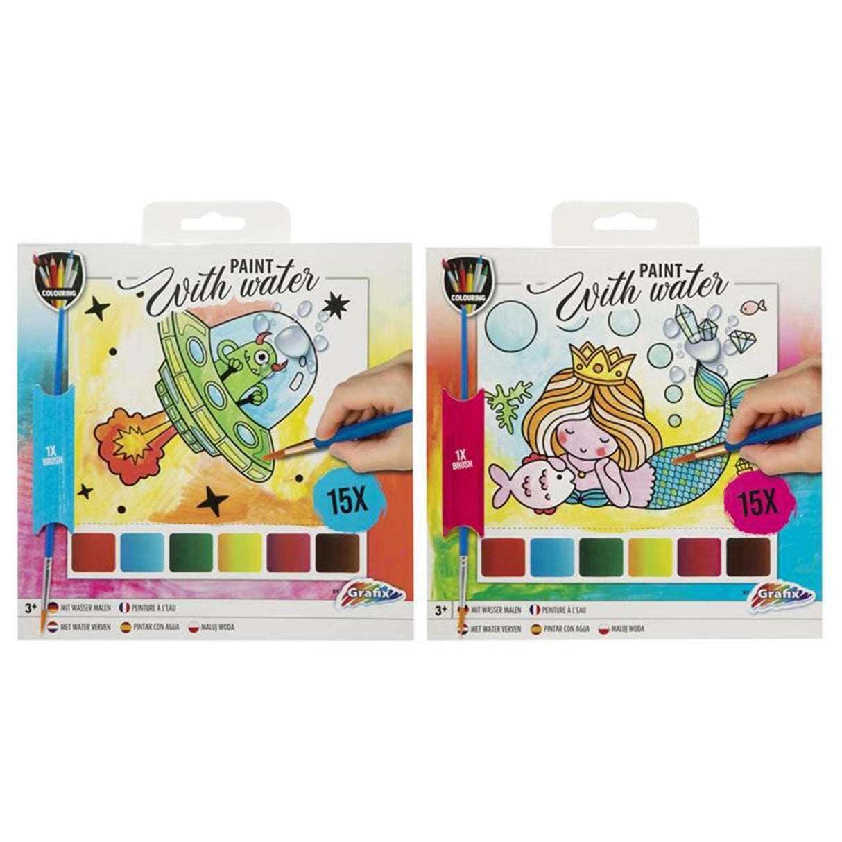Grafix-Malerei mit Wasser 20x20cm 15 Blatt