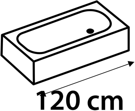 Differnz Duschvorhangfarbe – 120 x 200 cm – beschwert – 100 % Polyester – Anthrazit