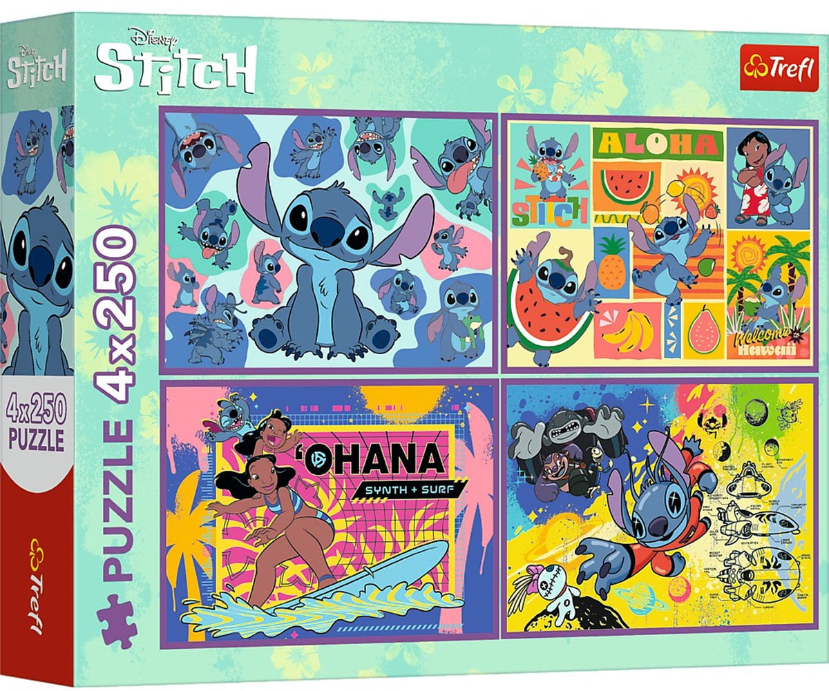 Trefl Puzzle Disney Lilo Stitch – 4x250 Teile – FSC-Mix.