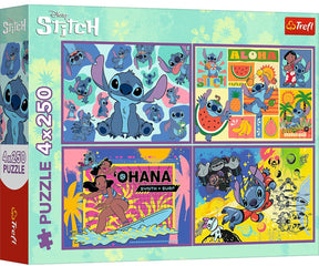 Trefl Puzzle Disney Lilo Stitch – 4x250 Teile – FSC-Mix.