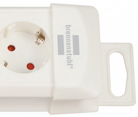 Brennenstuhl premium-line stekkerdoos, 4-voudig (stekkerblok met schakelaar en 1,8m kabel, 45° hoek van de stopcontacten made in germany) wit