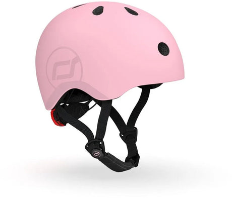 Scoot Ride Helm – Kinderhelm – S 51–55 cm – LED-Rücklicht – Magnetverschluss – verstellbar – Pink