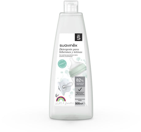 Suavinex Reinigungsgel für Babyflaschen und Sauger – 750 ml Reinigungsmittel für Tassen, Teller und Milchpumpenteile – entfernt Milch-, Brei- und Fruchtrückstände – parfümfrei und dermatologisch getestet – tägliche Anwendung
