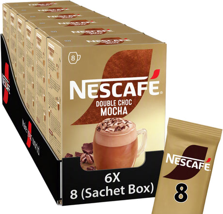 Nescafé Double Choc Mocka Instantkaffee – 6 Box x 8 Beutel