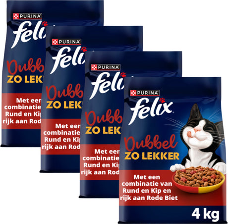 Felix dubbel zo lekker - rund kip - 4 x 4kg