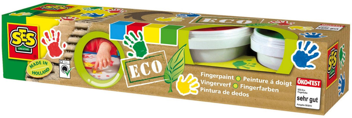 Ses Öko-Fingerfarbe, 4 Farben