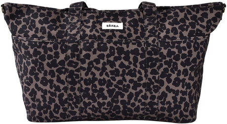 Béaba Madrid XXL Stilltasche – PFAS-freie Wickeltasche – Wickeltasche mit 11 Aufbewahrungsfächern – 65 x 18 x 34,5 cm – inklusive isothermischem Fach für Wickelauflage – Leopardenmuster