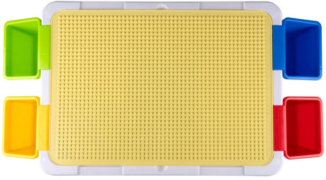 Eddy Toys 300-teiliges Spielzeugset – Spieltisch: 48 x 35 x 31 cm – 291 Bausteine – Stauraum – Kunststoff