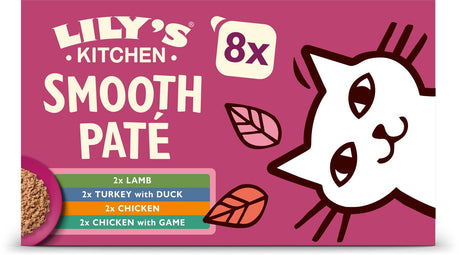 Lily's Kitchen – Katzenfutter – Nassfutter – Lamm, Huhn, Truthahn, Ente und Hühnerwild – 4 x 8x85g