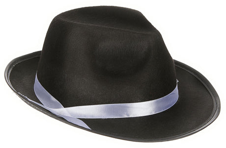 Smiffys gangster maffia al capone hoed - zwart - volwassenen - carnaval verkleed gleufhoed
