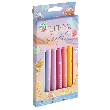 Moxy Filzstifte Pastell, 8 Stk.