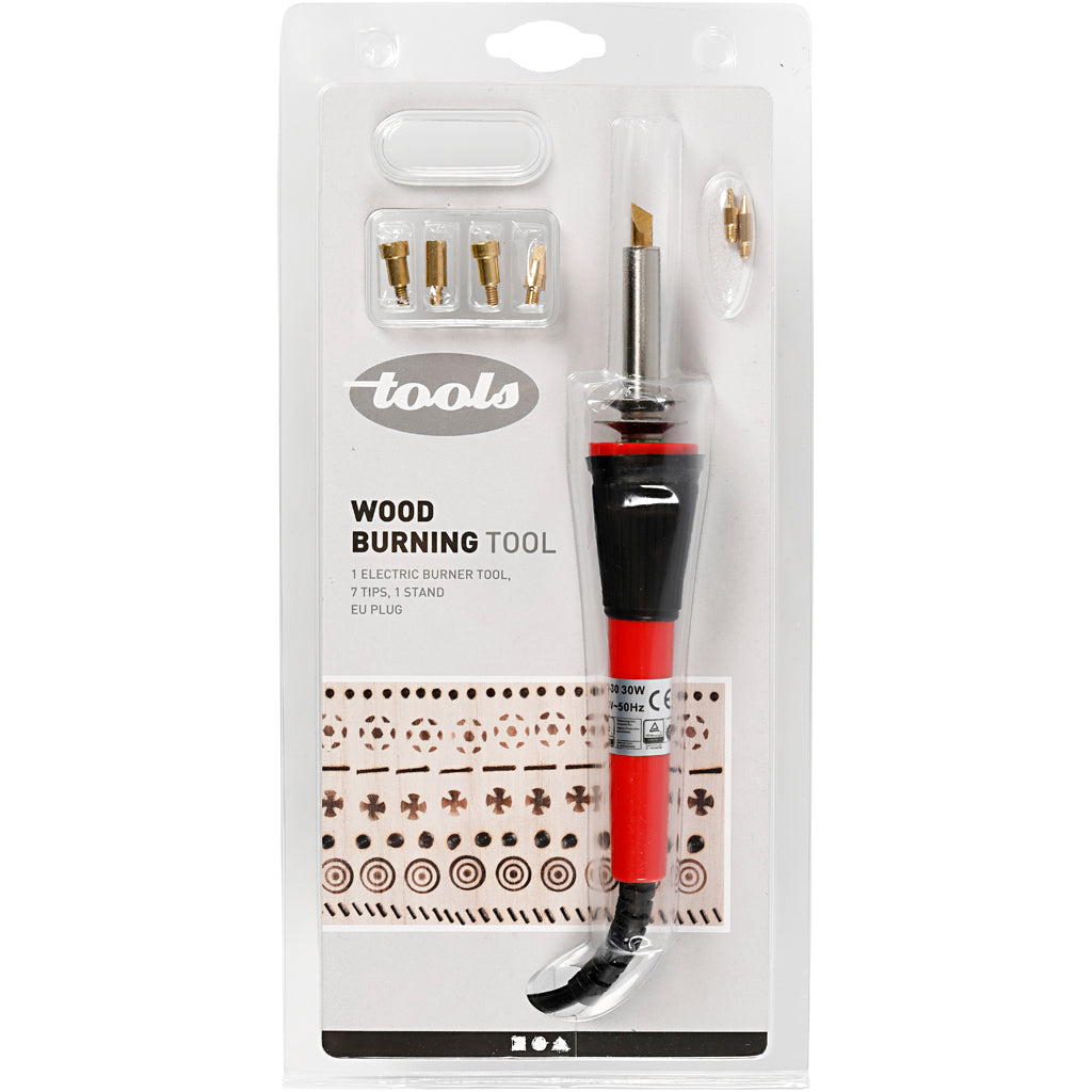 Creativ Company Holzofen-Set, Größe 19x3 cm, EU, Schwarz, Rot, 1 Stück
