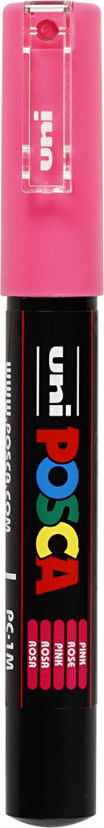 Uni-Posca Posca-Marker, Größe PC-1m, Strichstärke 0,7 mm, extrafein, rosa, 1 Stück