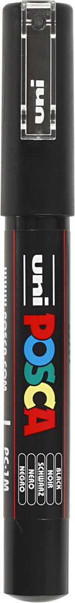 Posca Uni Paint Marker 1mc schwarz – konische Spitze – 1 mm