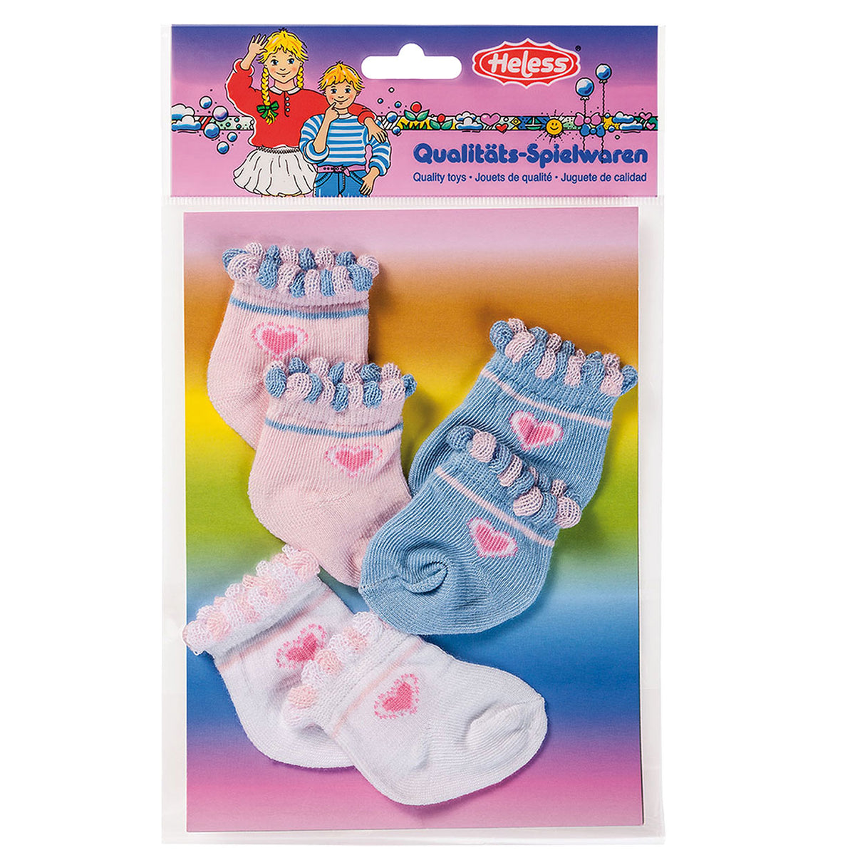 Heless Puppensocken – 3 Paar, 35–46 cm