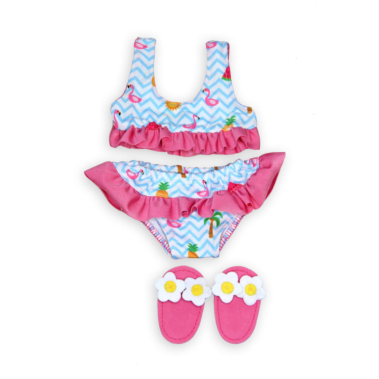 Heless Dolls Bikini med flamingo hjemmesko, 28-35 cm