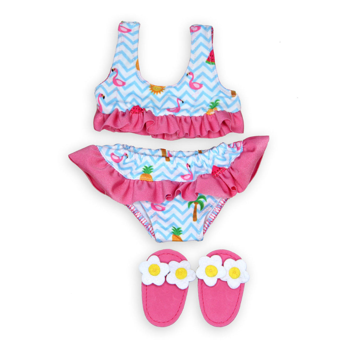 Bikini de muñecas con zapatillas de flamenco, 35-45 cm