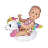 Puppen Schwimmring Einhorn, 28-35 cm
