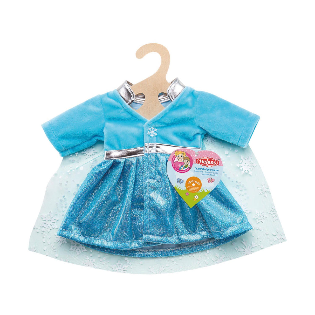 Doll Dress Ice Princess med Cape, 35-45 cm