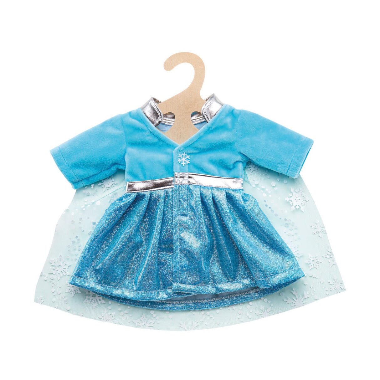 Puppenkleid-Eis-Prinzessin mit Cape, 35-45 cm
