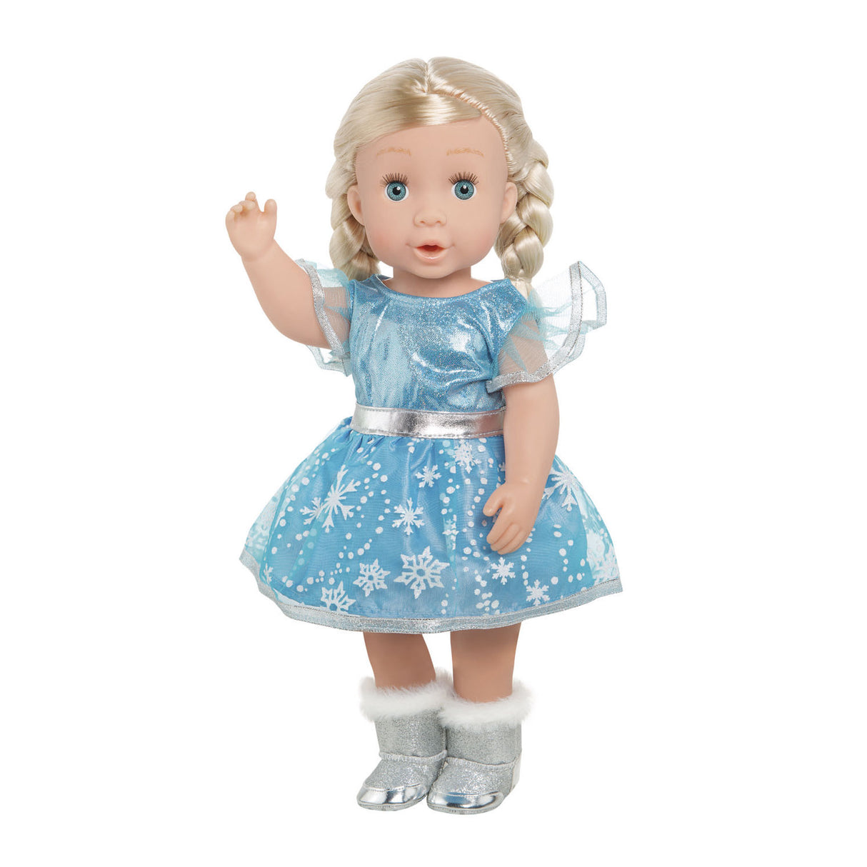 Puppenkleid-Eis-Prinzessin mit Cape, 35-45 cm