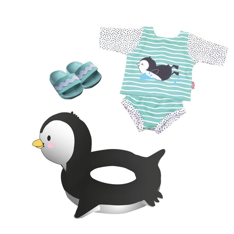 Heless Doll Schwimmset Pinguin, 35-45 cm