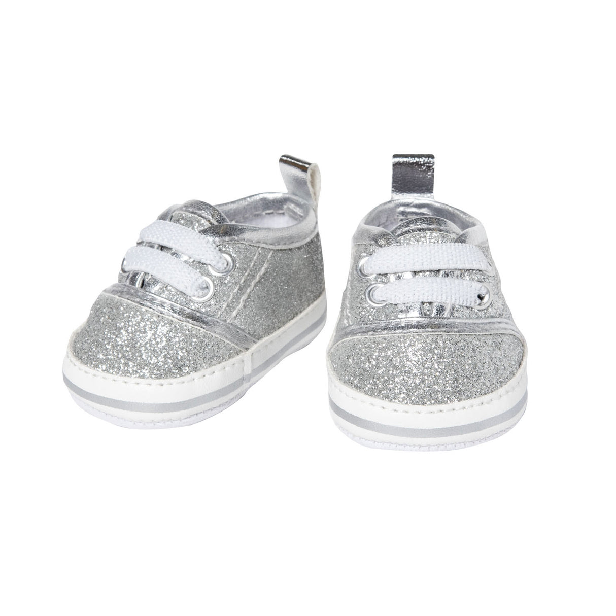 Heless poppensneakers glitter zilver, 38-45 cm