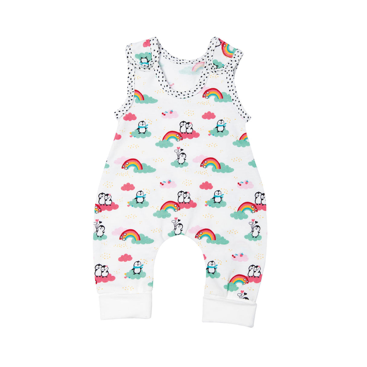 Poppen Romper Pinguin mat T-Shirt, 28-35 cm