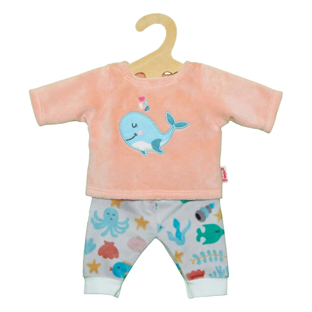 Poppen flauscheg Pyjamas rosa Wal, 28-35 cm