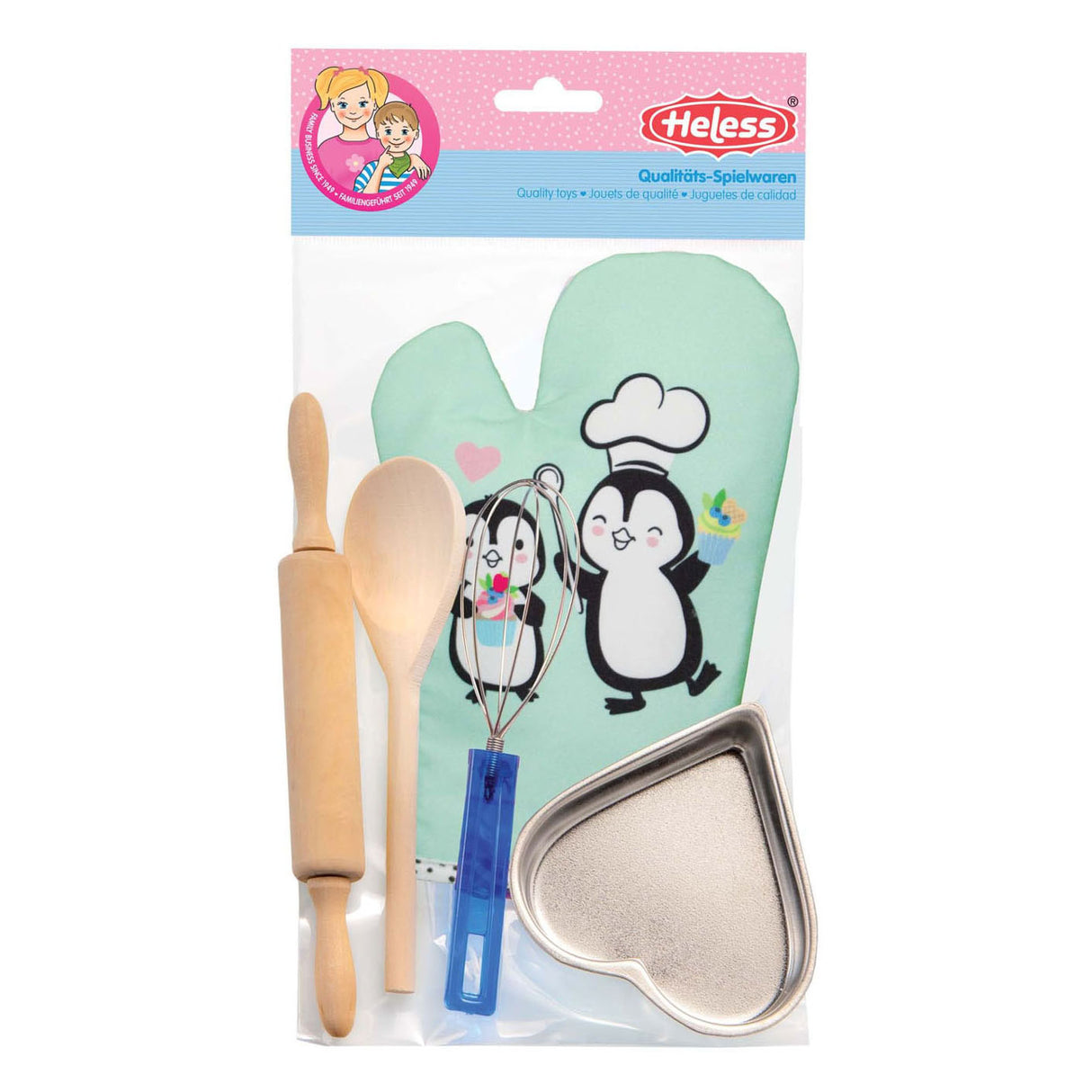 Heless Backset mit Pinguin-Zubehör