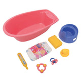 Bath bambola con accessori, 8dlg.