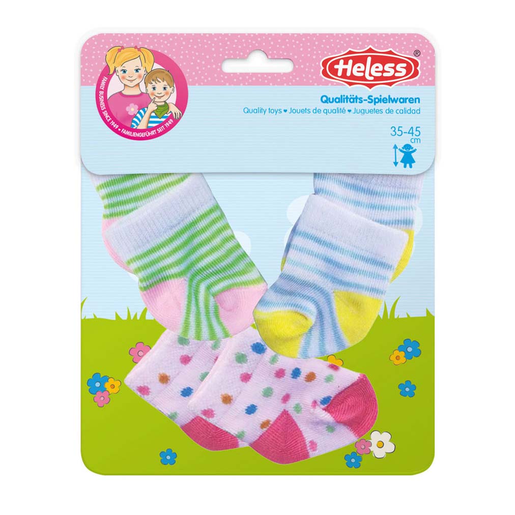 Heless Puppensocken 3 Paar, 28-35 cm
